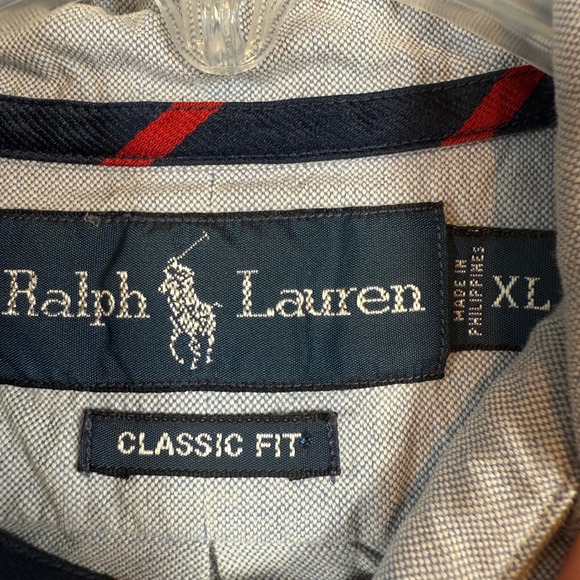 Ralph Lauren Mens XL Classic Fit Short Sleeve Button Down Shirt Flesh Pony - Picture 5 of 8